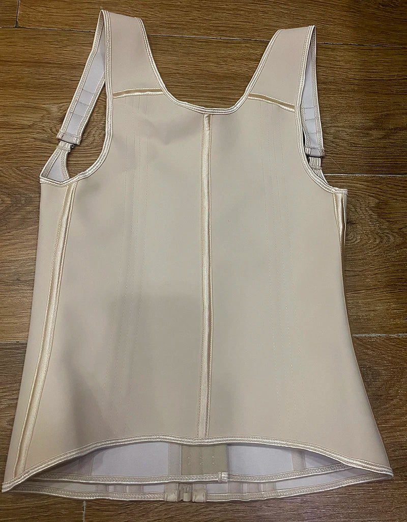 Fajas Colombianas Girdles Double Compression Vest Top Waist Trainer Corset with Zipper Hook Flat Belly Slimming Body Shaper Belt