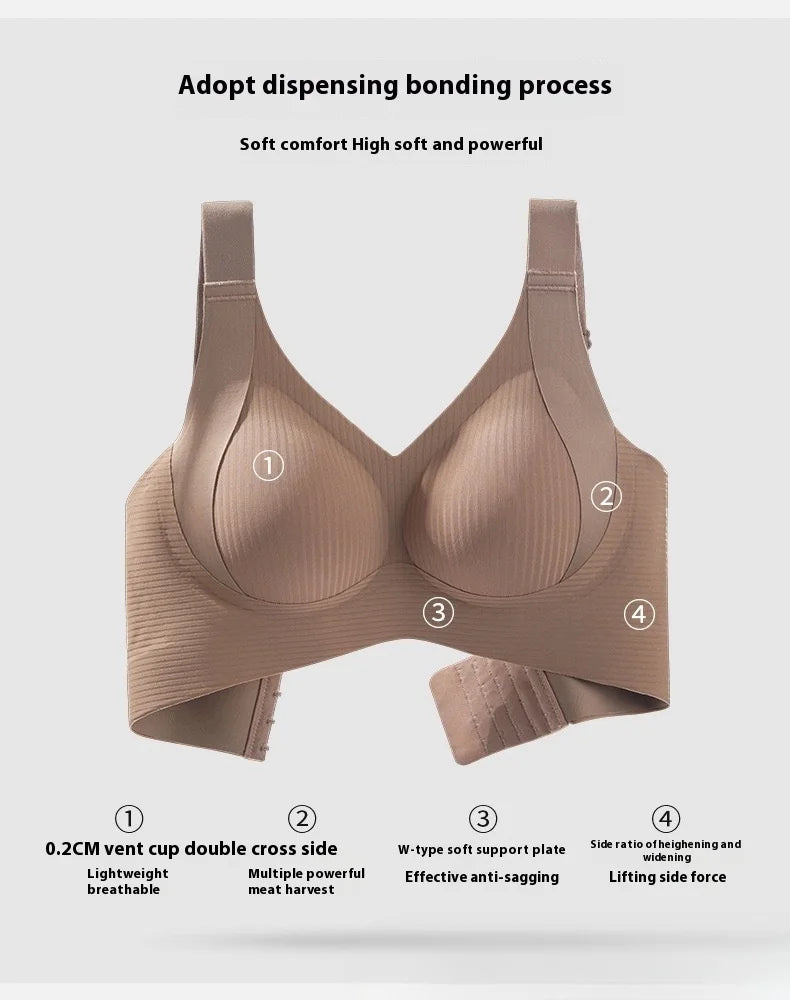 3PCS Plus Size Seamless Bras - Wireless Minimizer Lift, Breathable Comfort Anti-Sagging Bras for Women, Wide Strap Daily & Sport