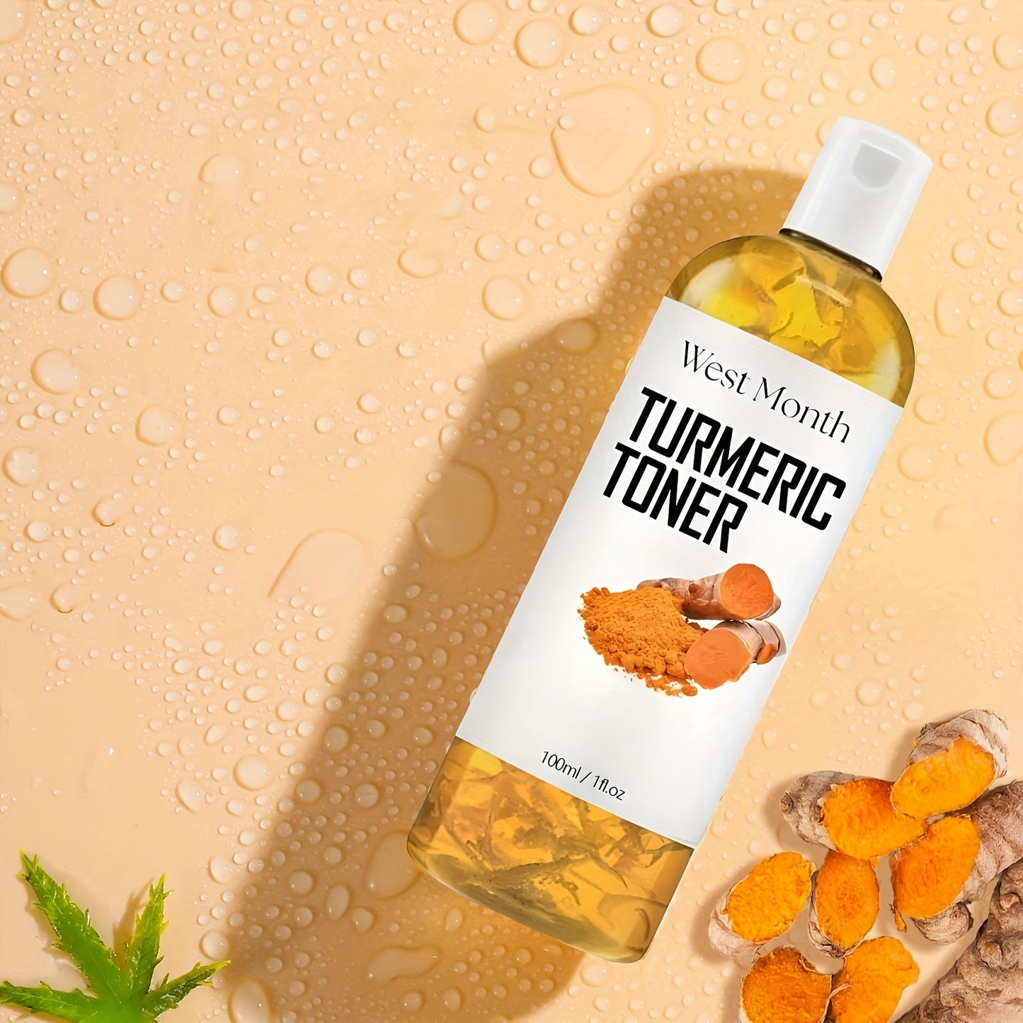 Turmeric Brightening Toner, Moisturizing Hydrating Toner, Collagen And Mint Leaf Extract, Facial Skincare 3.38oz * 4/2/1pc