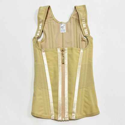 Fajas Colombianas Body Shaper Shapewear Women Vest Tops Double Compression Waist Trainer Corset Adjustable Zipper and Hook-eyes