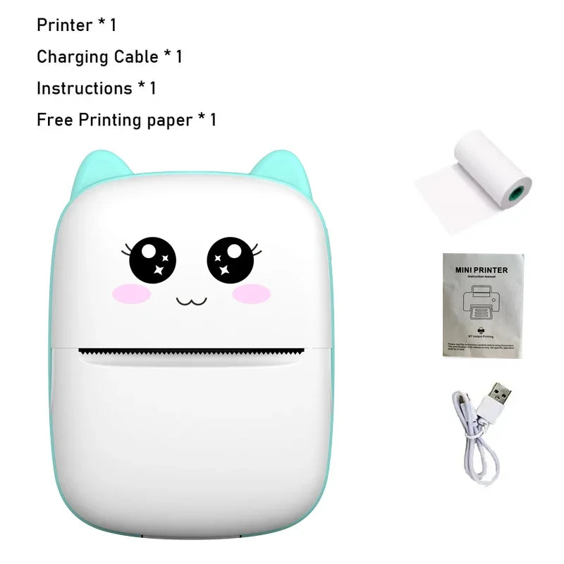 MINI Portable Printer Wireless Memo Label Machine 200dpi Bluetooth Inkless Pocket Imprimante Phone Notes Printing Paper