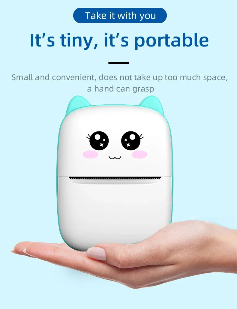 MINI Portable Printer Wireless Memo Label Machine 200dpi Bluetooth Inkless Pocket Imprimante Phone Notes Printing Paper