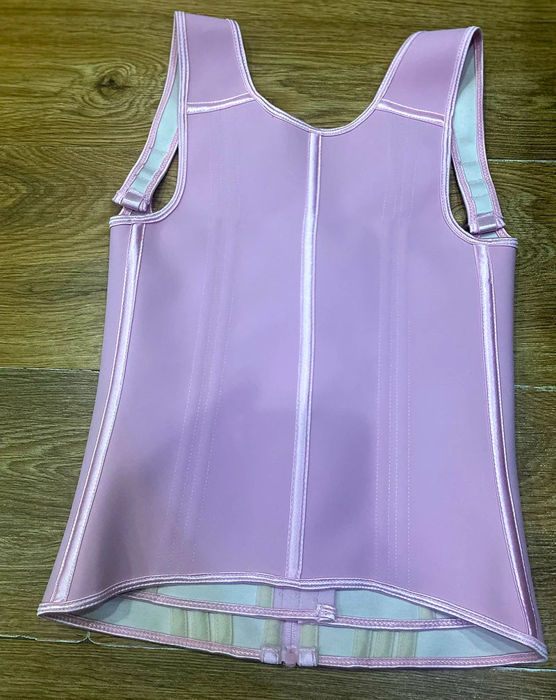 Fajas Colombianas Girdles Double Compression Vest Top Waist Trainer Corset with Zipper Hook Flat Belly Slimming Body Shaper Belt