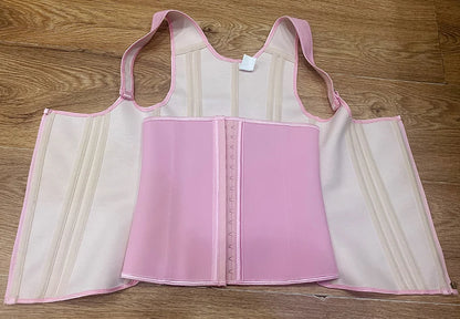 Fajas Colombianas Girdles Double Compression Vest Top Waist Trainer Corset with Zipper Hook Flat Belly Slimming Body Shaper Belt