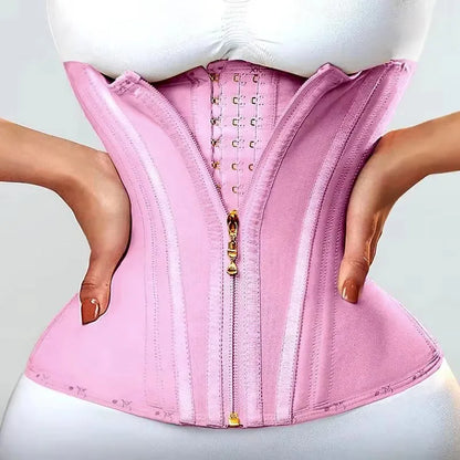 Fajas Colombianas Girdles Double Compression Vest Top Waist Trainer Corset with Zipper Hook Flat Belly Slimming Body Shaper Belt
