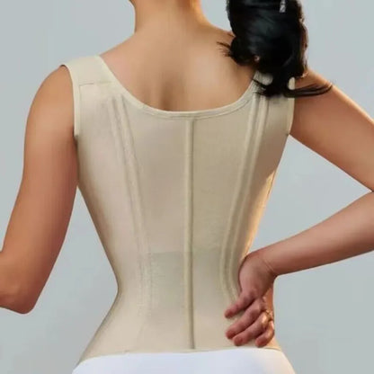 Fajas Colombianas Girdles Double Compression Vest Top Waist Trainer Corset with Zipper Hook Flat Belly Slimming Body Shaper Belt