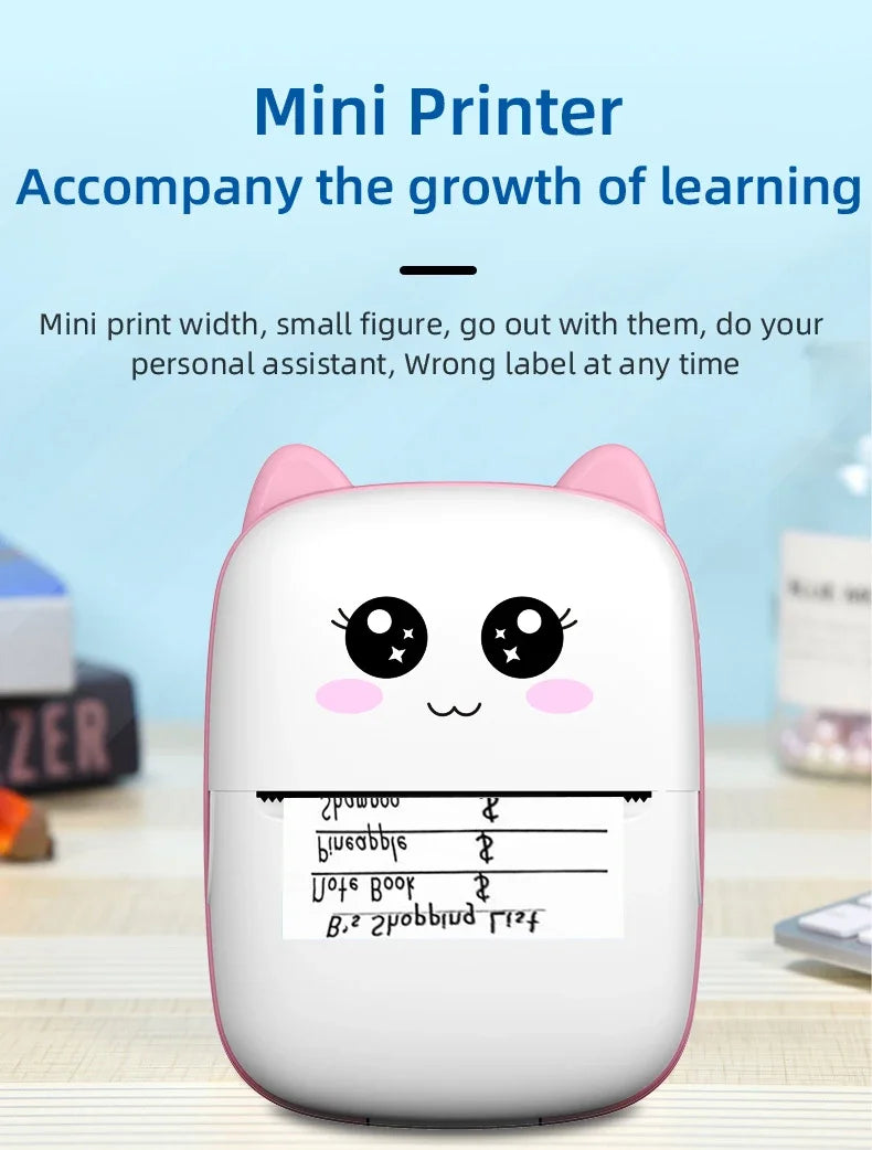 MINI Portable Printer Wireless Memo Label Machine 200dpi Bluetooth Inkless Pocket Imprimante Phone Notes Printing Paper
