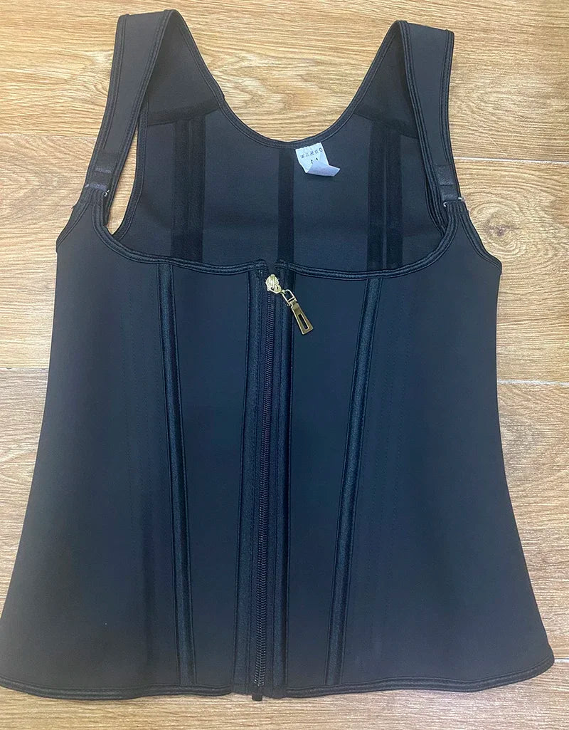 Fajas Colombianas Girdles Double Compression Vest Top Waist Trainer Corset with Zipper Hook Flat Belly Slimming Body Shaper Belt
