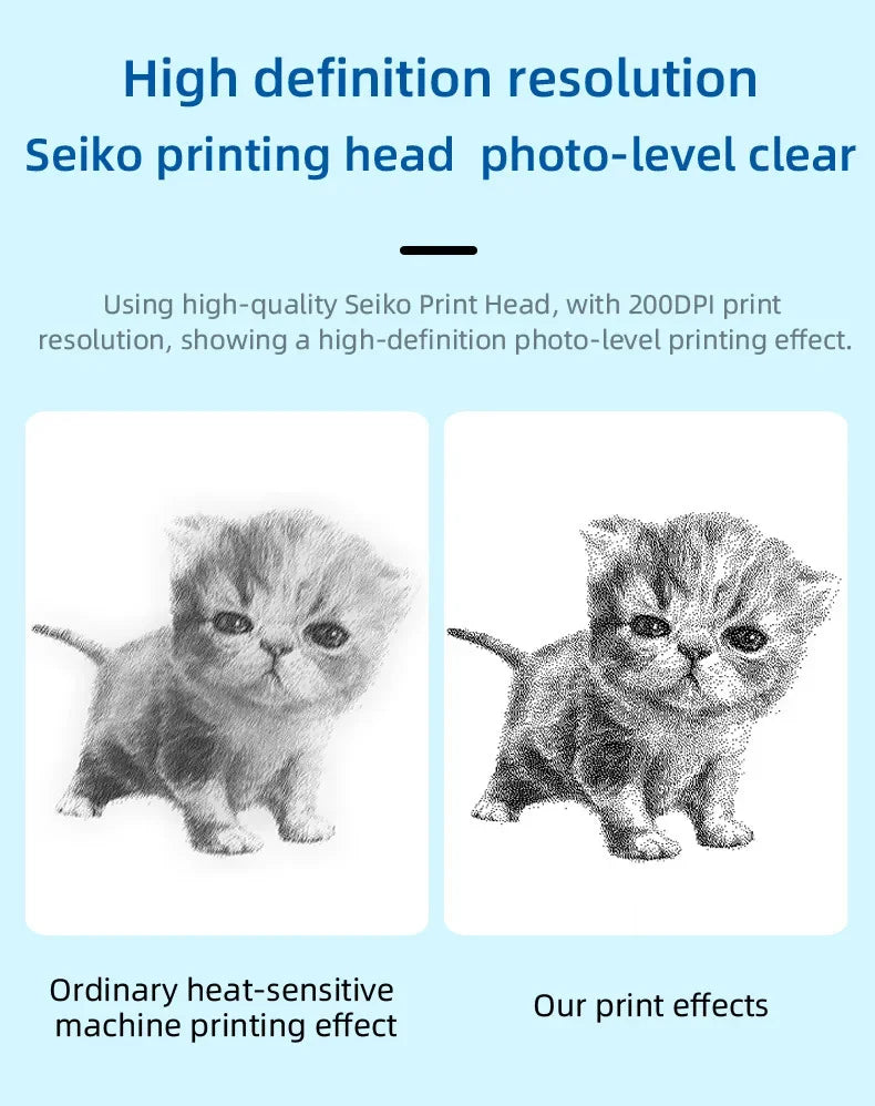 MINI Portable Printer Wireless Memo Label Machine 200dpi Bluetooth Inkless Pocket Imprimante Phone Notes Printing Paper