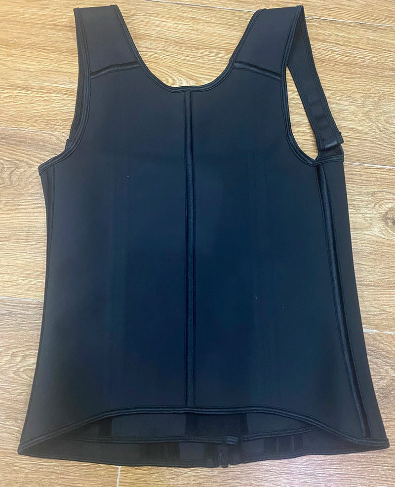 Fajas Colombianas Girdles Double Compression Vest Top Waist Trainer Corset with Zipper Hook Flat Belly Slimming Body Shaper Belt