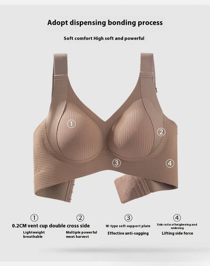 3PCS Plus Size Seamless Bras - Wireless Minimizer Lift, Breathable Comfort Anti-Sagging Bras for Women, Wide Strap Daily & Sport