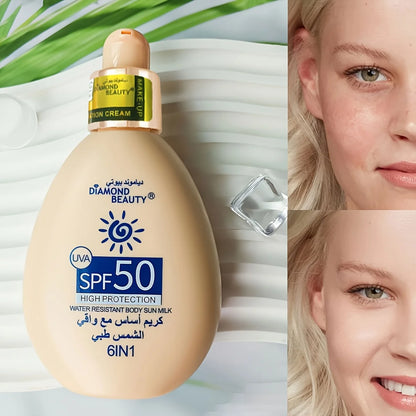 Face body sunscreen whitening sunscreen skin care cream sunscreen liquid foundation SPF50 UV protection skin