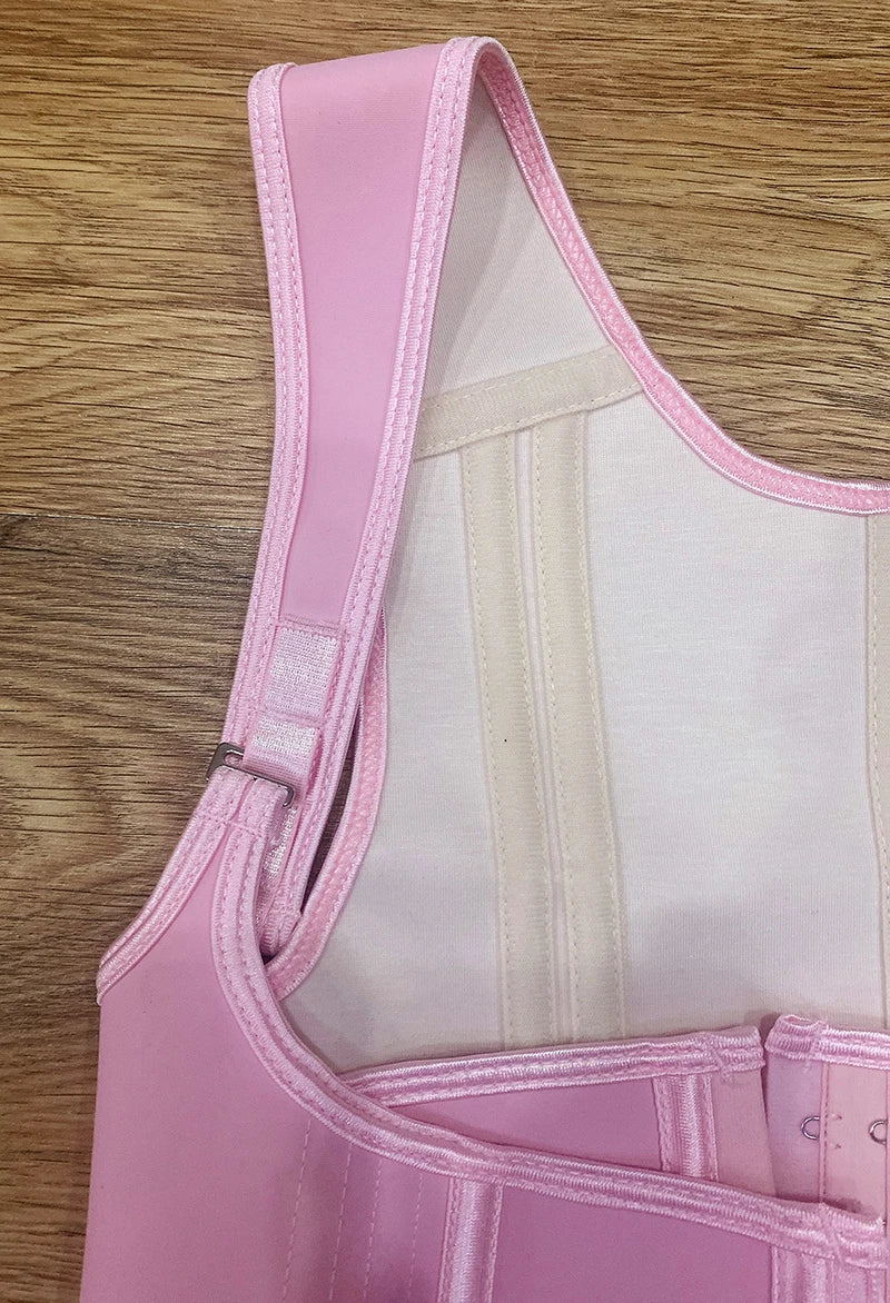 Fajas Colombianas Girdles Double Compression Vest Top Waist Trainer Corset with Zipper Hook Flat Belly Slimming Body Shaper Belt
