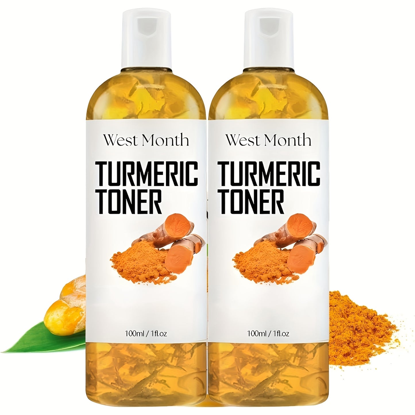 Turmeric Brightening Toner, Moisturizing Hydrating Toner, Collagen And Mint Leaf Extract, Facial Skincare 3.38oz * 4/2/1pc