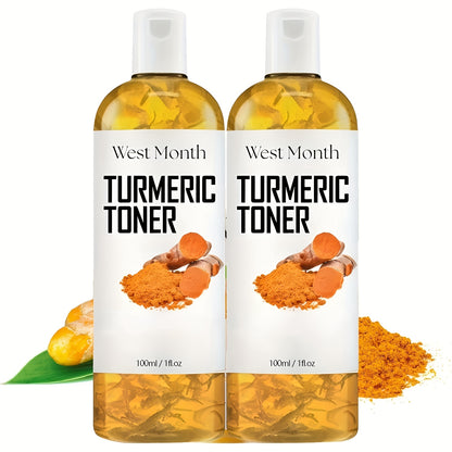 Turmeric Brightening Toner, Moisturizing Hydrating Toner, Collagen And Mint Leaf Extract, Facial Skincare 3.38oz * 4/2/1pc