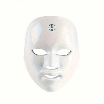 Rechargeable 7-Color LED Face Mask - USB Charging Facial Care Device with Adjustable Strap, Multi-Color Light Relax for Skincare & Relaxation, Ergonomic Design, Lithium Battery, Skincare Treatment | Modern Skincare Device | A